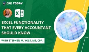 Course - Excel Functionality That Every Accountant Should Know